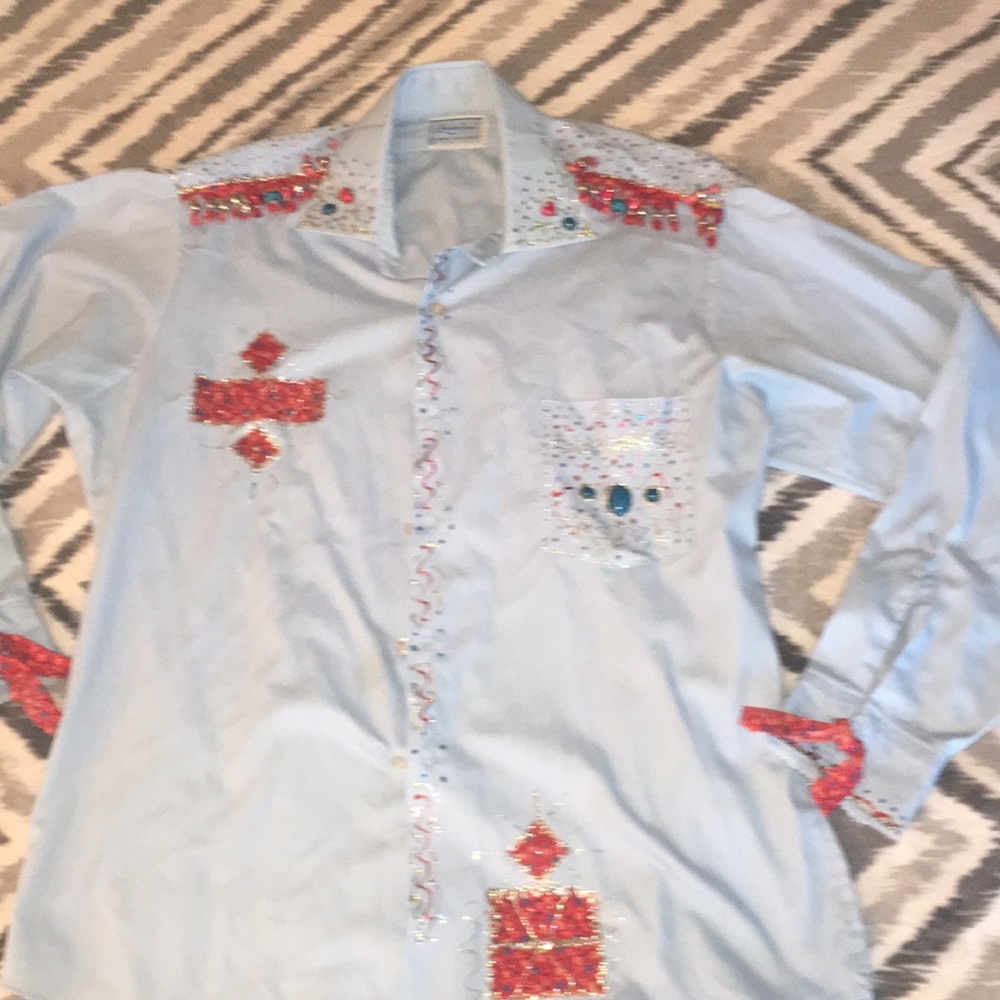 Vintage 1960s Van Heusen HampshireHouse mens Shirt,Embellished - Picture 10 of 14